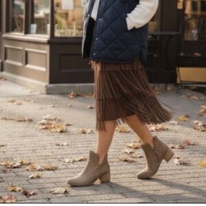 Seychelles Ankle Boots Size 6 Tan Leather Boho